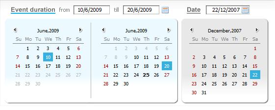DHTMLX Calendar Screenshot