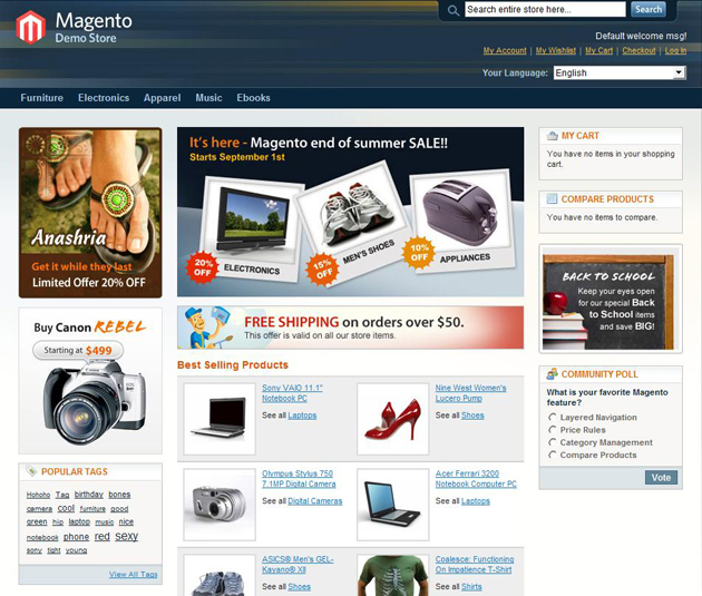 Magento eCommerce Frontend